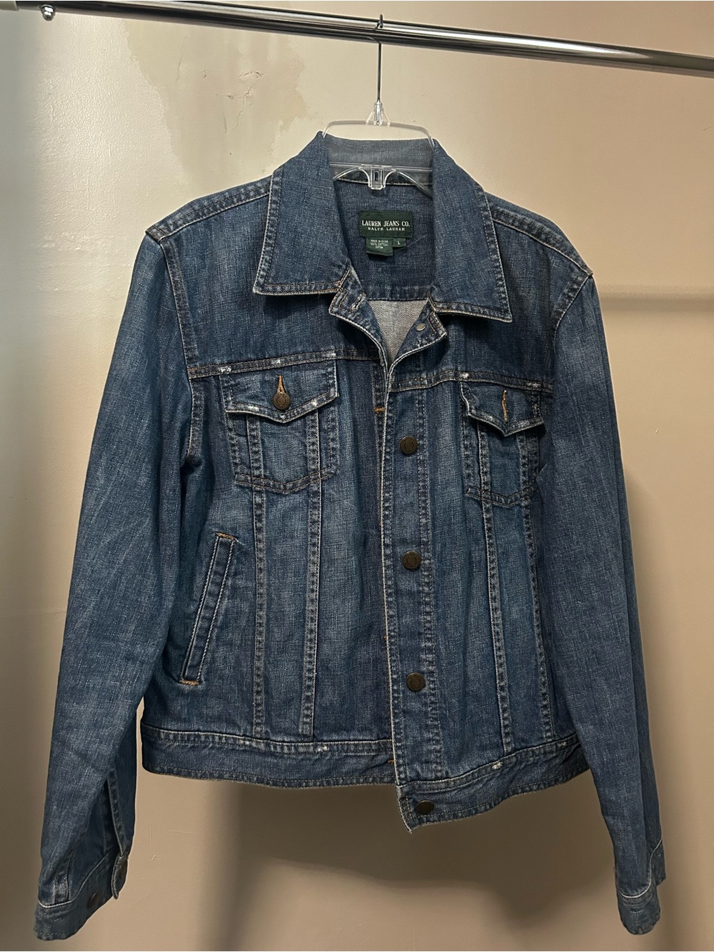 Ralph Lauren Lauren Jeans Co Classic Denim Jacket Size Large